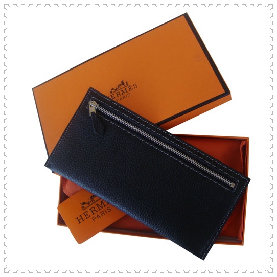 Hermes Zip Wallet Black